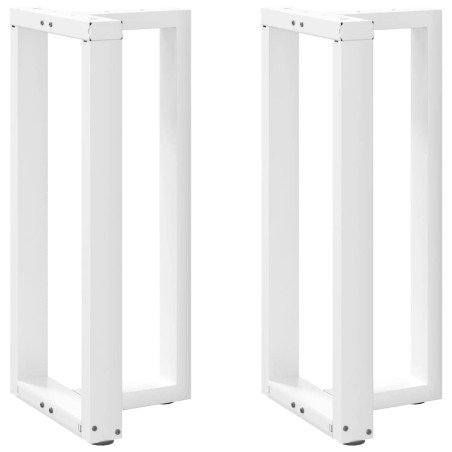 vidaXL Bartischbeine T-Form 2 Stk. Weiß 50x35x(90-91) cm Stahl