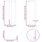 vidaXL Bartischbeine T-Form 2 Stk. Weiß 50x35x(90-91) cm Stahl vidaXL Bartischbeine T-Form 2 Stk. Weiß 50x35x(90-91) cm Stahl