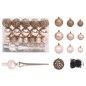 Weihnachtsgirlande mit LEDs & Kugeln Grün 5 m PVC Weihnachtsgirlande mit LEDs & Kugeln Grün 5 m PVC