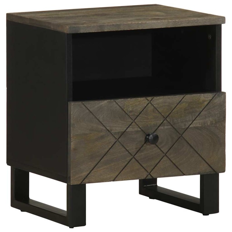 vidaXL Nachttisch Schwarz 40x33x46 cm Massivholz Mango vidaXL Nachttisch Schwarz 40x33x46 cm Massivholz Mango
