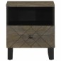 vidaXL Nachttisch Schwarz 40x33x46 cm Massivholz Mango vidaXL Nachttisch Schwarz 40x33x46 cm Massivholz Mango