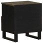vidaXL Nachttisch Schwarz 40x33x46 cm Massivholz Mango vidaXL Nachttisch Schwarz 40x33x46 cm Massivholz Mango