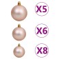 Weihnachtsgirlande mit LEDs & Kugeln Grün 5 m PVC Weihnachtsgirlande mit LEDs & Kugeln Grün 5 m PVC