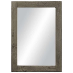 vidaXL Badspiegel Grau 50x3x70 cm Massivholz Mango