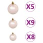 Weihnachtsgirlande mit LEDs & Kugeln Grün 5 m PVC Weihnachtsgirlande mit LEDs & Kugeln Grün 5 m PVC