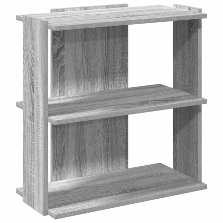 vidaXL Bücherregal 3 Böden Grau Sonoma 60x30x60 cm Holzwerkstoff