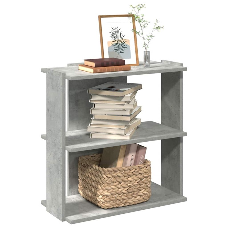 vidaXL Bücherregal 3 Böden Betongrau 60x30x60 cm Holzwerkstoff vidaXL Bücherregal 3 Böden Betongrau 60x30x60 cm Holzwerkstoff