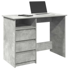 vidaXL Schreibtisch Betongrau 102x50x75 cm Holzwerkstoff