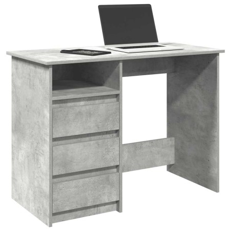 vidaXL Schreibtisch Betongrau 102x50x75 cm Holzwerkstoff