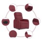 vidaXL Relaxsessel mit Aufstehhilfe Elektrisch Weinrot Stoff vidaXL Relaxsessel mit Aufstehhilfe Elektrisch Weinrot Stoff