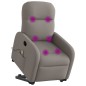 vidaXL Elektrischer Massagesessel mit Aufstehhilfe Taupe Stoff vidaXL Elektrischer Massagesessel mit Aufstehhilfe Taupe Stoff