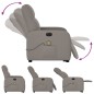 vidaXL Elektrischer Massagesessel mit Aufstehhilfe Taupe Stoff vidaXL Elektrischer Massagesessel mit Aufstehhilfe Taupe Stoff