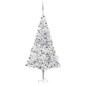 Künstlicher Weihnachtsbaum mit LEDs & Kugeln Silbern 210 cm PET Künstlicher Weihnachtsbaum mit LEDs & Kugeln Silbern 210 cm PET