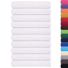vidaXL Handtücher 10 Stk. Weiß 100x200 cm 360 g/m² 100% Baumwolle