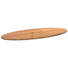 vidaXL Tischplatte Hellbraun 280x120x4 cm Massivholz Eiche Oval
