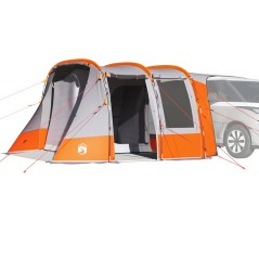 vidaXL Autozelt Grau und Orange Wasserdicht