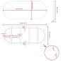 vidaXL Tischplatte Hellbraun 240x100x4 cm Massivholz Eiche Oval vidaXL Tischplatte Hellbraun 240x100x4 cm Massivholz Eiche Oval