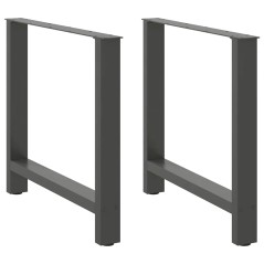 vidaXL Couchtischbeine Anthrazit 2 Stk. 70x(72-73) cm Stahl