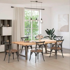 vidaXL Couchtischbeine Naturstahl 2 Stk. 90x(72-73) cm Stahl