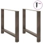 vidaXL Couchtischbeine Naturstahl 2 Stk. 90x(72-73) cm Stahl