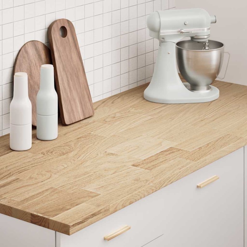vidaXL Küchenarbeitsplatte 140x63,5x2,7 cm Massivholz Eiche Rechteckig vidaXL Küchenarbeitsplatte 140x63,5x2,7 cm Massivholz Eiche Rechteckig