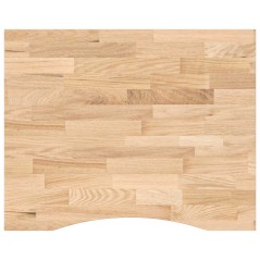 vidaXL Schreibtischplatte Unbehandelt 100x80x2,5 cm Massivholz Eiche