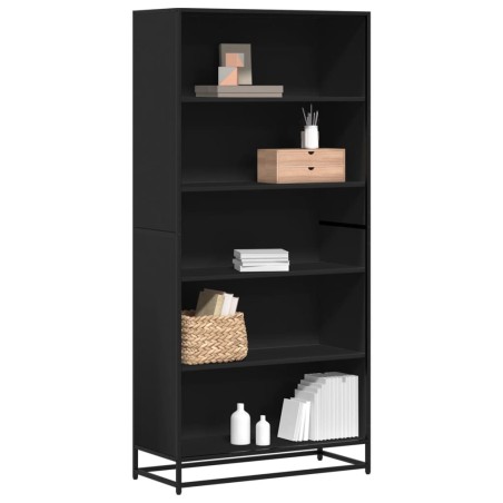 vidaXL Bücherregal Schwarz 80,5x35x170,5 cm Holzwerkstoff