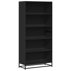 vidaXL Bücherregal Schwarz 80,5x35x170,5 cm Holzwerkstoff