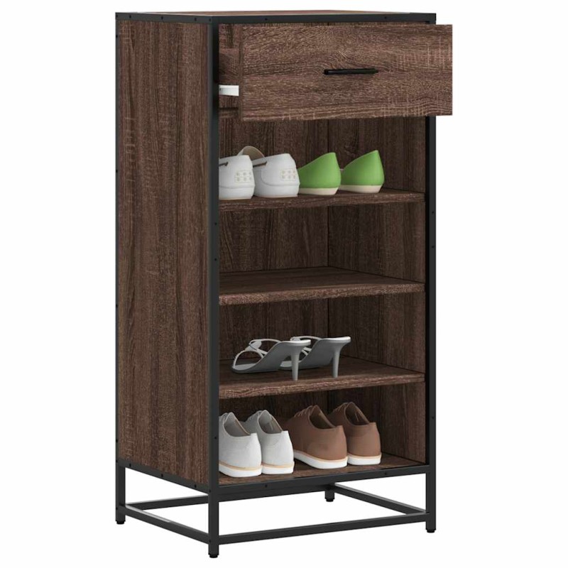 vidaXL Schuhregal Braun Eichen-Optik 48x38x97,5 cm Holzwerkstoff vidaXL Schuhregal Braun Eichen-Optik 48x38x97,5 cm Holzwerkstoff