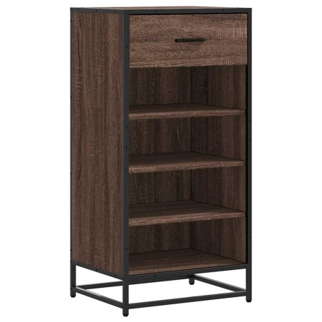 vidaXL Schuhregal Braun Eichen-Optik 48x38x97,5 cm Holzwerkstoff