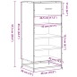 vidaXL Schuhregal Braun Eichen-Optik 48x38x97,5 cm Holzwerkstoff vidaXL Schuhregal Braun Eichen-Optik 48x38x97,5 cm Holzwerkstoff