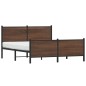 vidaXL Metallbett ohne Matratze Braun Eichen-Optik 140x190 cm vidaXL Metallbett ohne Matratze Braun Eichen-Optik 140x190 cm