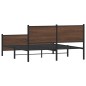 vidaXL Metallbett ohne Matratze Braun Eichen-Optik 140x190 cm vidaXL Metallbett ohne Matratze Braun Eichen-Optik 140x190 cm