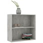 vidaXL Bücherregal 2 Fächer Betongrau 80x30x76,5 cm Holzwerkstoff vidaXL Bücherregal 2 Fächer Betongrau 80x30x76,5 cm Holzwerkstoff