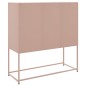 vidaXL Highboard Rosa 100,5x39x107 cm Stahl vidaXL Highboard Rosa 100,5x39x107 cm Stahl