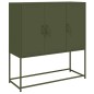 vidaXL Sideboard Olivgrün 100,5x39x107 cm Stahl vidaXL Sideboard Olivgrün 100,5x39x107 cm Stahl