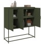 vidaXL Sideboard Olivgrün 100,5x39x107 cm Stahl vidaXL Sideboard Olivgrün 100,5x39x107 cm Stahl