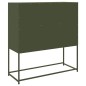 vidaXL Sideboard Olivgrün 100,5x39x107 cm Stahl vidaXL Sideboard Olivgrün 100,5x39x107 cm Stahl