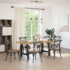 vidaXL Esstisch NOAIN A-Form-Beine 180x90x75 cm Massivholz Kiefer