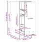 vidaXL Apothekerschrank Braun Eichen-Optik 30x41x77,5 cm Holzwerkstoff vidaXL Apothekerschrank Braun Eichen-Optik 30x41x77,5 cm Holzwerkstoff