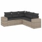 vidaXL 5-tlg. Garten-Sofagarnitur mit Kissen Hellgrau Poly Rattan vidaXL 5-tlg. Garten-Sofagarnitur mit Kissen Hellgrau Poly Rattan