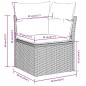 vidaXL 5-tlg. Garten-Sofagarnitur mit Kissen Hellgrau Poly Rattan vidaXL 5-tlg. Garten-Sofagarnitur mit Kissen Hellgrau Poly Rattan