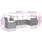 vidaXL 5-tlg. Garten-Sofagarnitur mit Kissen Hellgrau Poly Rattan vidaXL 5-tlg. Garten-Sofagarnitur mit Kissen Hellgrau Poly Rattan