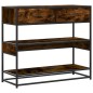 vidaXL Konsolentisch Räuchereiche 90x35x80 cm Holzwerkstoff