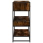 vidaXL Konsolentisch Räuchereiche 90x35x80 cm Holzwerkstoff