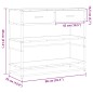 vidaXL Konsolentisch Räuchereiche 90x35x80 cm Holzwerkstoff