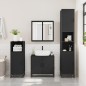 vidaXL Badschrank Schwarz 35x37,5x100 cm Holzwerkstoff vidaXL Badschrank Schwarz 35x37,5x100 cm Holzwerkstoff