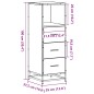 vidaXL Badschrank Räuchereiche 35x37,5x100 cm Holzwerkstoff vidaXL Badschrank Räuchereiche 35x37,5x100 cm Holzwerkstoff