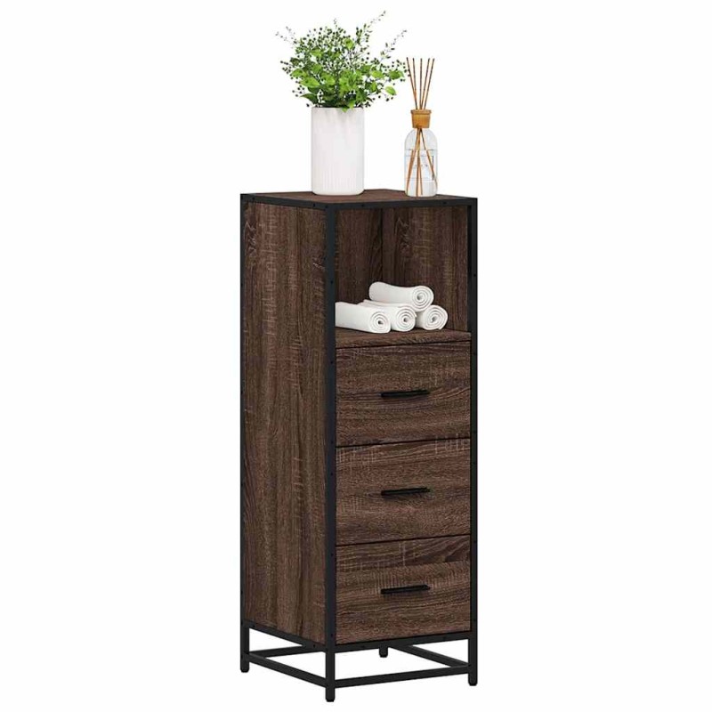 vidaXL Badschrank Braun Eichen-Optik 35x37,5x100 cm Holzwerkstoff vidaXL Badschrank Braun Eichen-Optik 35x37,5x100 cm Holzwerkstoff