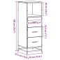 vidaXL Badschrank Braun Eichen-Optik 35x37,5x100 cm Holzwerkstoff vidaXL Badschrank Braun Eichen-Optik 35x37,5x100 cm Holzwerkstoff